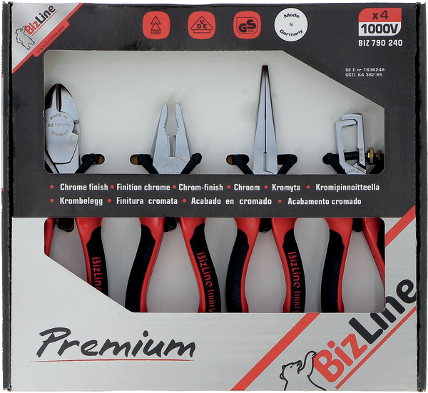 1000 V insulated pliers 4 Pieces