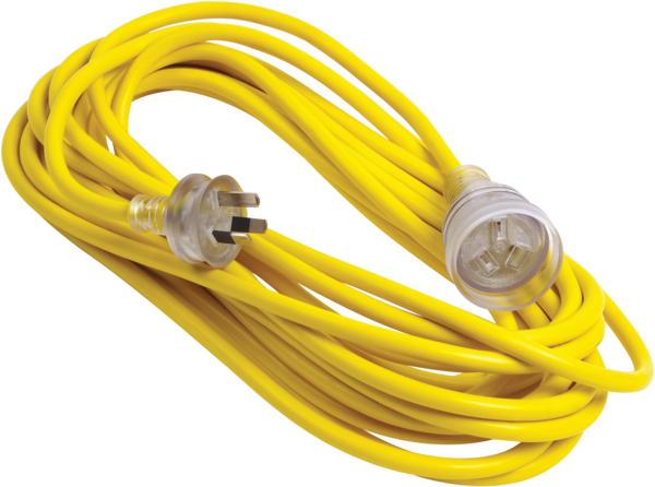 Extension leads heavy duty yellow