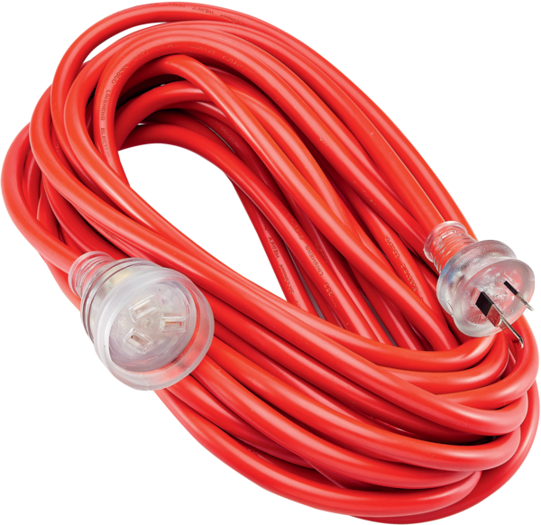 Extension leads extra heavy duty red